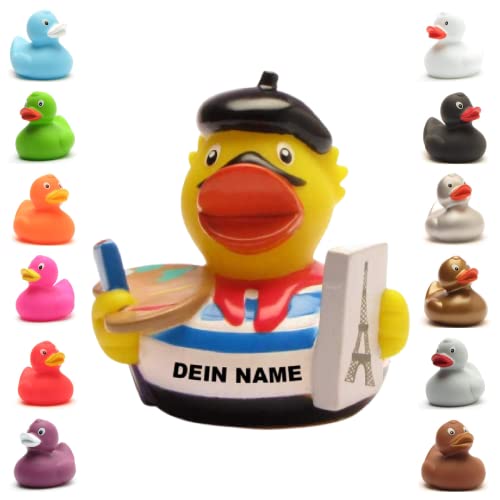 Badeente - personalisierbar (Paris Ente) von Duckshop