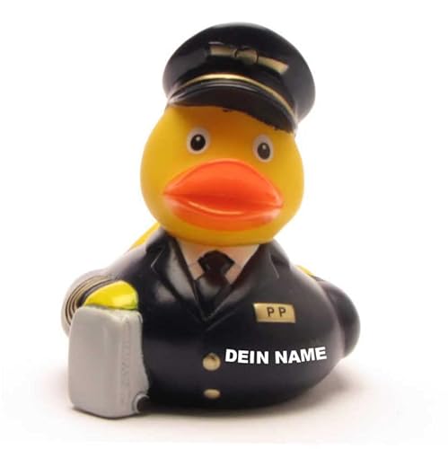 Badeente - personalisierbar (Pilot mit Koffer Ente) von Duckshop