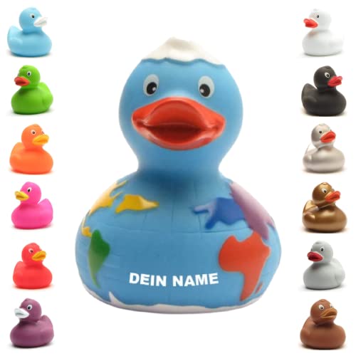 Badeente - personalisierbar (Planet Earth Ente) von Duckshop