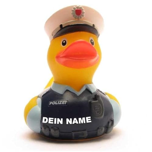 Badeente - personalisierbar (Polizei Ente) von Duckshop