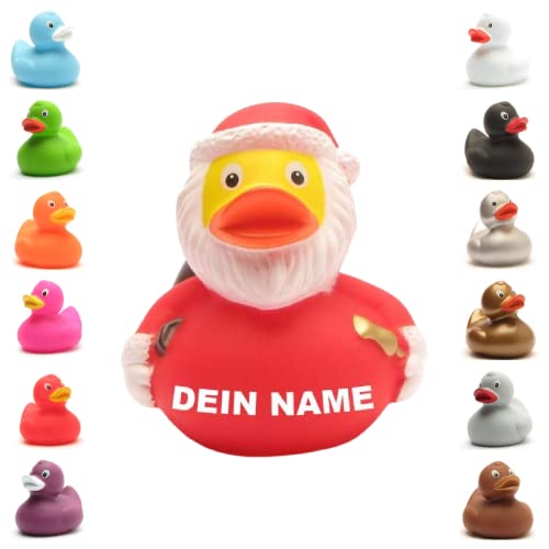 Badeente - personalisierbar (Weihnachtsmann Ente) von Duckshop