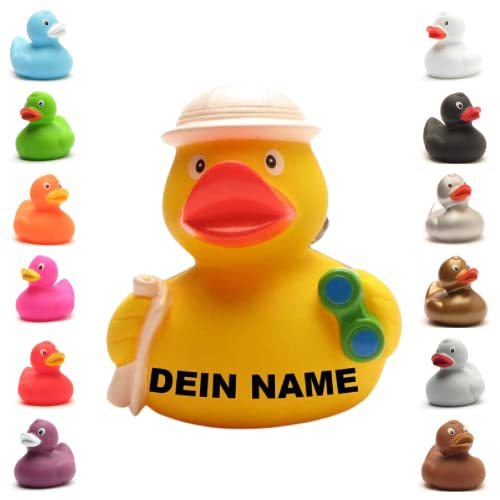 Badeente - personalisierbar (Weltenbummler Ente) von Duckshop