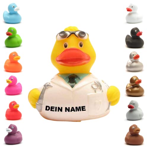 Badeente - personalisierbar (Zahnarzt Ente) von Duckshop