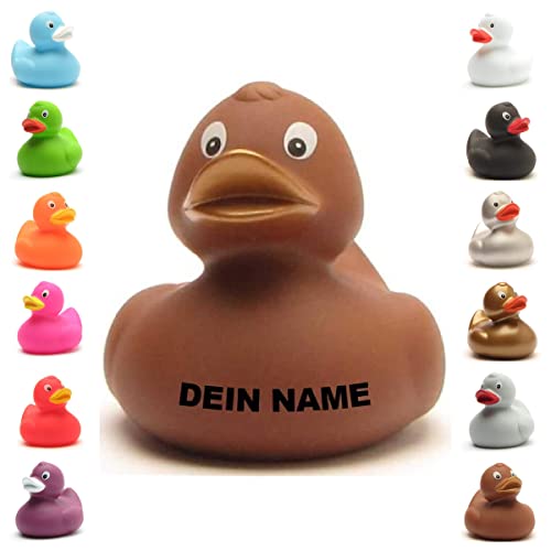 Badeente - personalisierbar (braun) von Duckshop