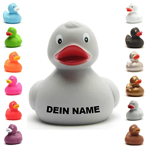 Badeente - personalisierbar (grau) von Duckshop