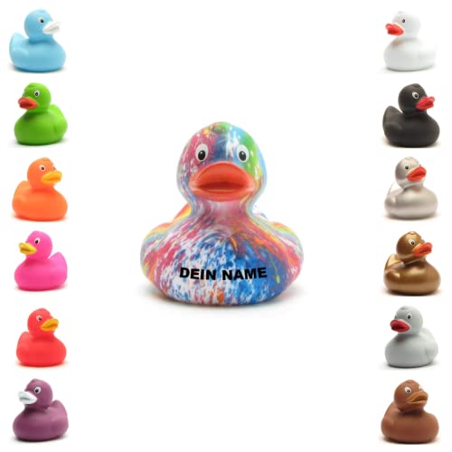 Badeente - personalisierbar (Rainbow) von Duckshop