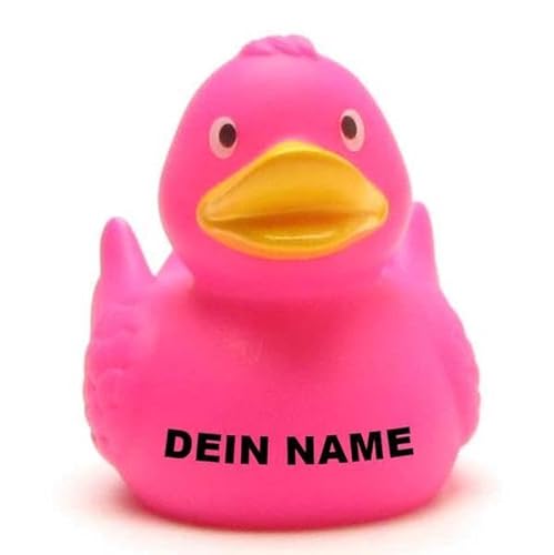 Badeente - personalisierbar - viele Farben L: 7,5 cm (pink) von Duckshop