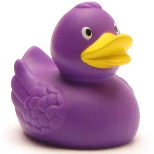 Badeente violett I Quietscheente I Duckshop I L: 7,5 cm I inkl. Badeenten-Schlüsselanhänger im Set von Duckshop