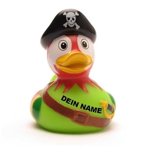 DUCKSHOP Badeenten - personalisierbar (Ente Piraten Papagei) von Duckshop