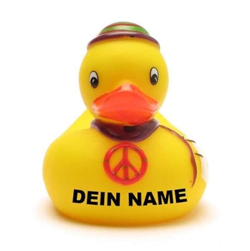 DUCKSHOP Badeenten - personalisierbar (Peace Badeente) von Duckshop