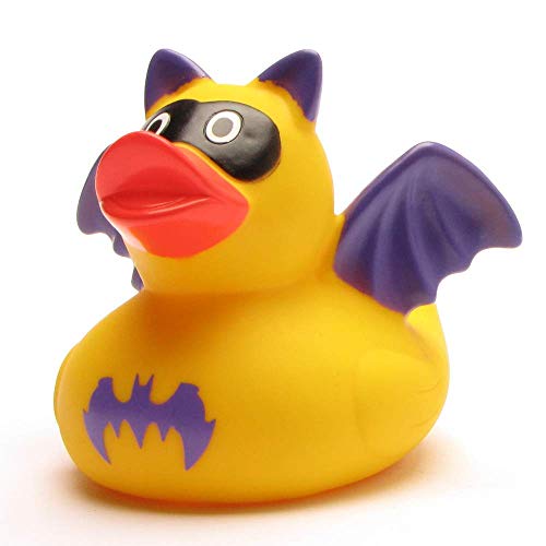 DUCKSHOP I Badeente Batman I Quietscheente I L: 7,5 cm - inkl. Badeenten-Schlüsselanhänger von Duckshop