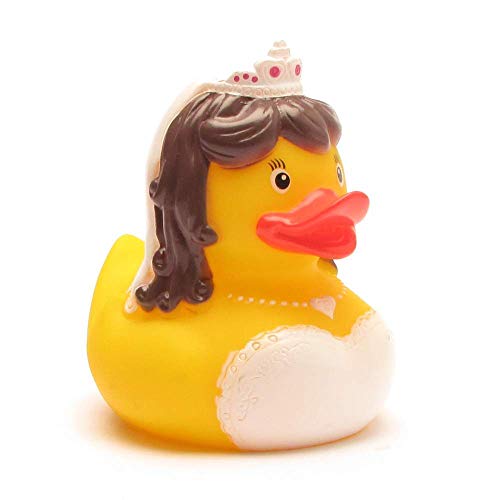 Duckshop I Badeente Braut I Quietscheente I L: 7,5 cm - inkl. Badeenten-Schlüsselanhänger im ST von Duckshop