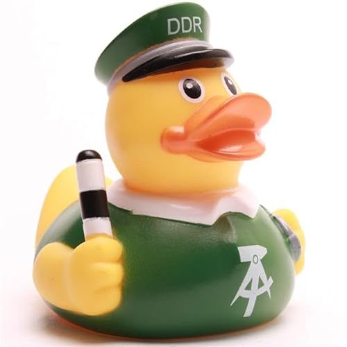 DUCKSHOP I Badeente DDR Volkspolizist II I Quietscheente I Quietscheentchen I L: 9 cm I Geschenk Nostalgiker I Präsent Sammler I Für Ostalgie-Fans von Duckshop
