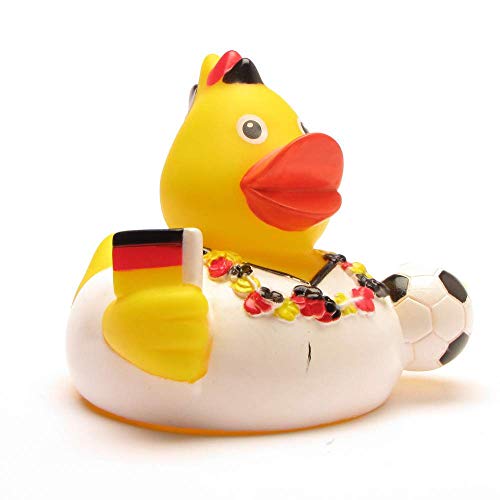 DUCKSHOP I Badeente Deutschland Fan I Quietscheente I L: 7,5 cm - inkl. Badeenten-Schlüsselanhänge im Set von Duckshop