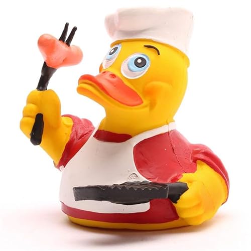 DUCKSHOP I Griller Duck I Quietscheentchen I L: 7,5 cm I Badeente I Gummiente von Duckshop