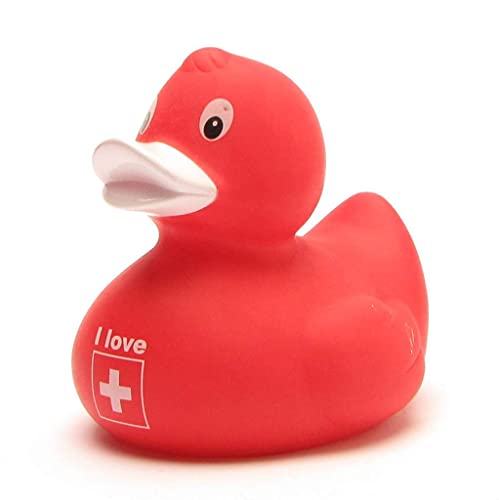 Duckshop Badeente I Love Schweiz I Quietscheente I L: 8 cm von Duckshop