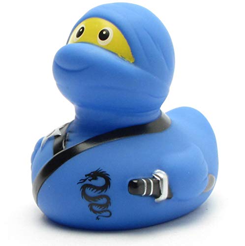 Badeente Ninja blau I Quietscheente I L: 8 cm von Duckshop