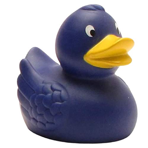 Duckshop Beate Badeente - blau I Quietscheente I L: 7,5 cm I inkl. Badeenten-Schlüsselanhänger im Set von Duckshop