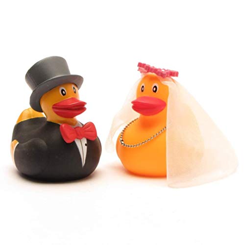 Duckshop Braut und Bräutigam Badeente I Quietscheente I L: 6 cm von Duckshop