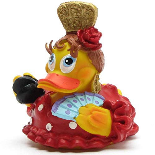 Duckshop Flamenco Badeente - rot I Quietscheente I L: 8,5 cm von Duckshop