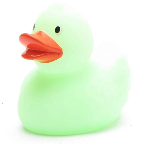 Duckshop Glow in The Dark Badeente - grün I Quietscheente I L: 7,5 cm von Duckshop