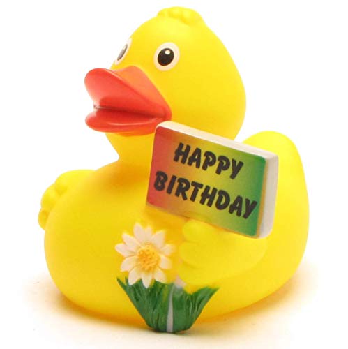 Duckshop Happy Birthday Badeente I Quietscheente I L: 8 cm Duckshop Happy Birthday Badeente I Quietscheente I L: 8 cm von Duckshop
