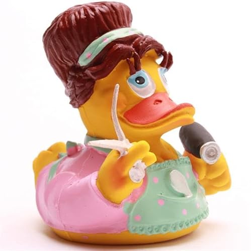 Duckshop I Badeente Friseuse - lila I Quiescheente I Quietscheentchen I Geschenk für Friseure I Präsent Sammler (Duckshop I Badeente Friseuse -pink-) von Duckshop