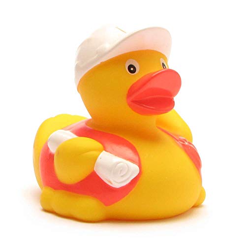 Duckshop I Badeente Polier Bauleiter I Quietscheente I L: 7,5 cm I inkl. Badeenten-Schlüsselanhänger im Set Duckshop I Badeente Polier Bauleiter I Quietscheente I L: 7,5 cm I inkl. Badeenten-Schlüsselanhänger im Set von Duckshop