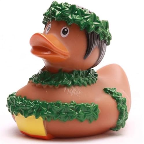 Duckshop I Badeenten Hawaii I Quietscheente I inkl. Quietscheentchen Schlüsselanhänger im Set I Geschenk Reise-Fans I Präsent Sammler (Badeente Hawaiianer) von Duckshop