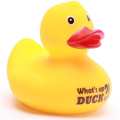 Duckshop I Badeenten Sprüche I Geschenk für Motivation I Präsent Sammler (Badeente What's up Duck?!) von Duckshop