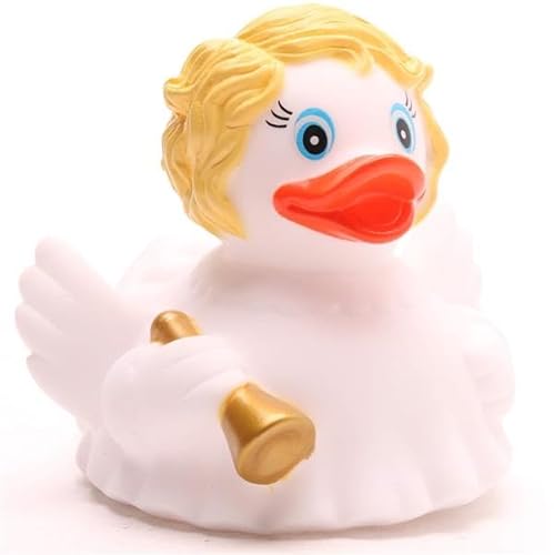 Duckshop I Engel Quietscheentchen -Blondes Haar I Badeente I L: 9 cm I Geschenk für Gläubige Duckshop I Engel Quietscheentchen -Blondes Haar I Badeente I L: 9 cm I Geschenk für Gläubige von Duckshop