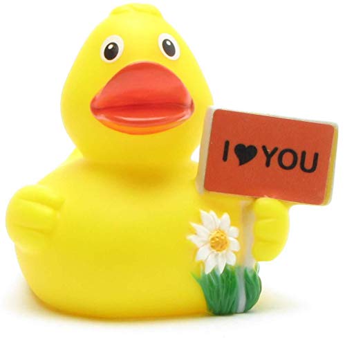 Duckshop I Love You Badeente I Quietscheente I L: 8 cm von Duckshop