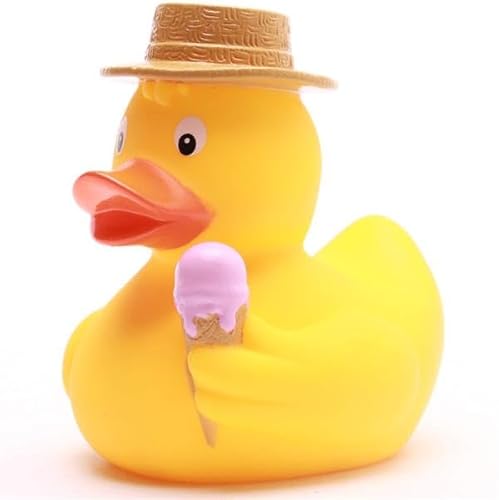 Duckshop I Badeente EIS-Schlecker I Quietscheente L9cm I Geschenk Sommer I Präsent Sammler von Duckshop