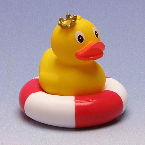 Duckshop I Steh-Badeente Prinzessin im Schwimmring I Quietscheente I H: 8 cm von Duckshop
