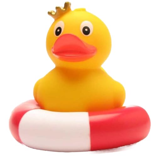 Duckshop I Steh-Badeente Prinzessin im Schwimmring I Quietscheente I H: 8 cm von Duckshop