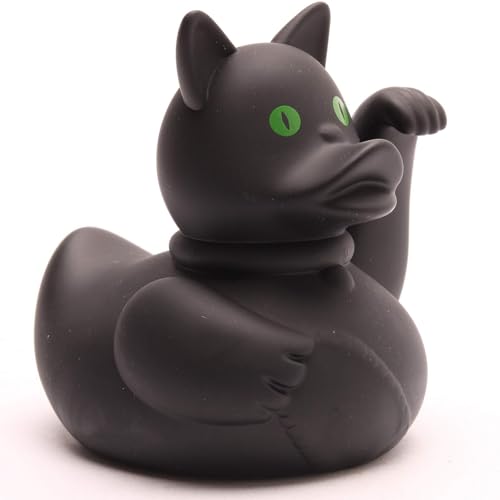 Duckshop I Winkekatze Badeente -schwarz - inkl. Quietscheentchen-Schlüsselanhänger im Set I L9cm I Quietscheente I Geschenk für Glück I Geschenk für Abergläubige Duckshop I Winkekatze Badeente -schwarz - inkl. Quietscheentchen-Schlüsselanhänger im Set I L9cm I Quietscheente I Geschenk für Glück I Geschenk für Abergläubige von Duckshop