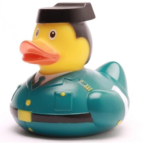 Duckshop I spanische Badeenten I Quietscheentchen Spanien I inkl. Quietscheentchen Schlüsselanhänger im Set I Geschenk Spanien-Fans I Präsent Sammler (Badeente spanische Polizei) von Duckshop