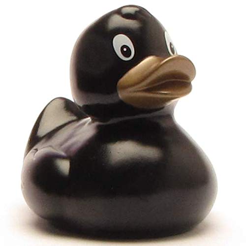 Duckshop Sara Badeente - schwarz metallic I Quietscheente I L: 9 cm von Duckshop