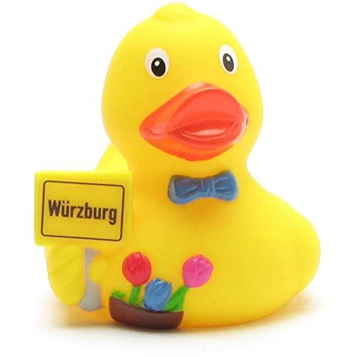 Duckshop Stadt - Badeente Würzburg I Quietscheente I L: 8 cm von Duckshop