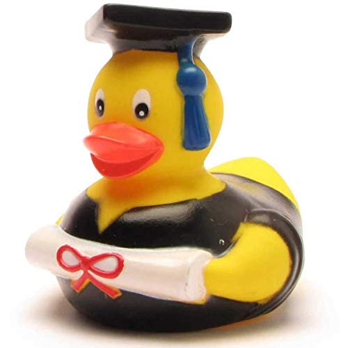 Duckshop I Badeente Yarto - Akademiker Badeente I Quietscheente I L: 9 cm I Quietscheentchen I Geschenk Abschluss I Präsent Absolventen I Für Sammler von Duckshop