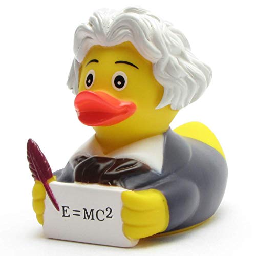 Einstein Badeente I Quietscheente I L: 8,5 cm von Duckshop