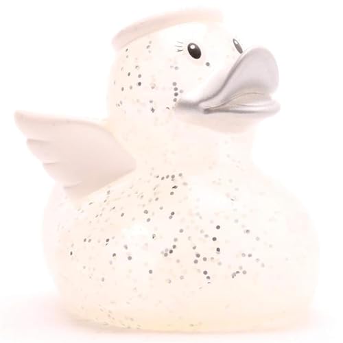 Glitzer Engel Quietscheentchen mit Wimpern, Badeente - inkl. Gummienten-Schlüsselanhänger im Set, himmlisch, Glitzer und Glamour, Heiligenschein Glitzer Engel Quietscheentchen mit Wimpern, Badeente - inkl. Gummienten-Schlüsselanhänger im Set, himmlisch, Glitzer und Glamour, Heiligenschein von Duckshop