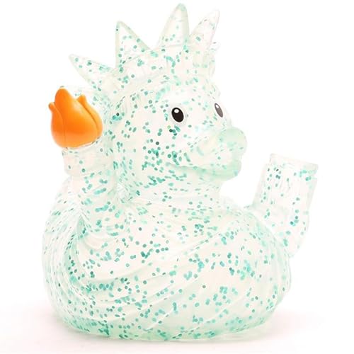 Glitzer Freedom Quietscheentchen I Badeente I L: 8,5 cm I inkl. Gummienten-Schlüsselanhänger im Set; Freiheitsstatue, Statue of Liberty, New York, Souvenir, Sightseeing Glitzer Freedom Quietscheentchen I Badeente I L: 8,5 cm I inkl. Gummienten-Schlüsselanhänger im Set; Freiheitsstatue, Statue of Liberty, New York, Souvenir, Sightseeing von Duckshop