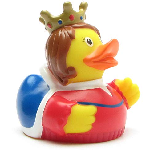 Königin Badeente I Quietscheente I L: 8 cm I inkl. Badeenten-Schlüsselanhänger im Set von Duckshop