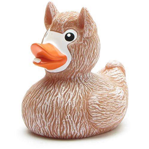 Lama Badeente I Quietscheentchen I L: 8,5 cm I inkl. Badeenten-Schlüsselanhänger im Set von Duckshop