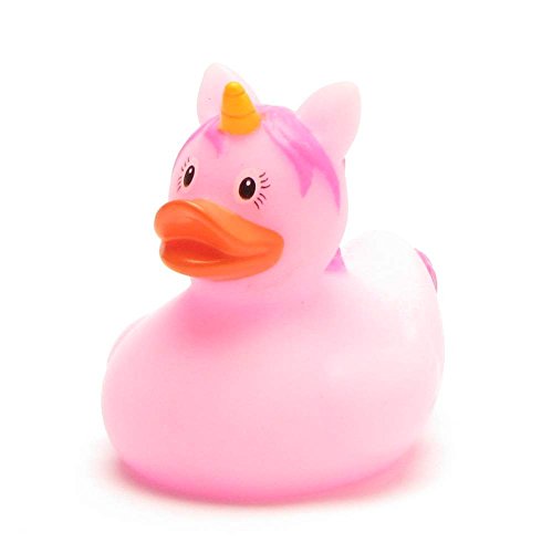 Mini Quietscheente Einhorn pink I Badeente I L: 4,5 cm von Duckshop