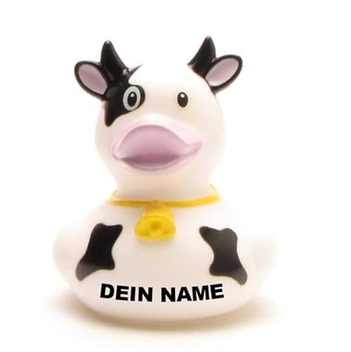Mutter I - LILALU Badeenten - personalisierbar (Ente schwarz-Weisse Kuh) von Duckshop