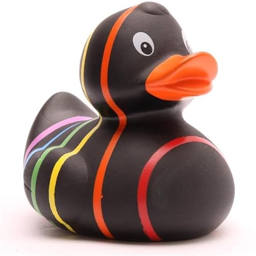 Quietscheente Rainbow I Gummiente I Badeente - L: 8 cm von Duckshop