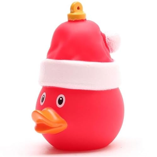 Weihnachtsbaum-Kugel mit Mütze - inkl. Gummienten-Schlüsselanhänger im Set I Badeenten Baumschmuck von Duckshop