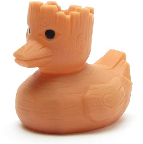 Woody Badeente I Quietscheentchen I L: 8,5 cm I inkl. Badeenten-Schlüsselanhänger im Set von Duckshop